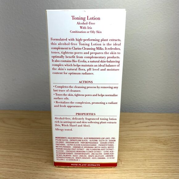 Clarins Paris Toning Lotion 400ml/13.5oz with Iris Alcohol-Free Sealed in Box - Picture 4 of 6